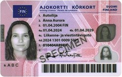 Sample image of a foreign driver's license